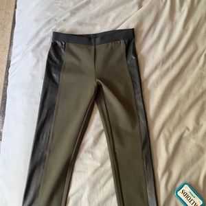 BCBG MAXAZRIA DEEP OLIVE PANTS